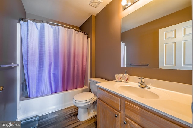 1506 Cloverhill Rd, Pottstown, PA 19464 - bathroom with vanity, shower / bathtub combination with curtain, and wood finished floors