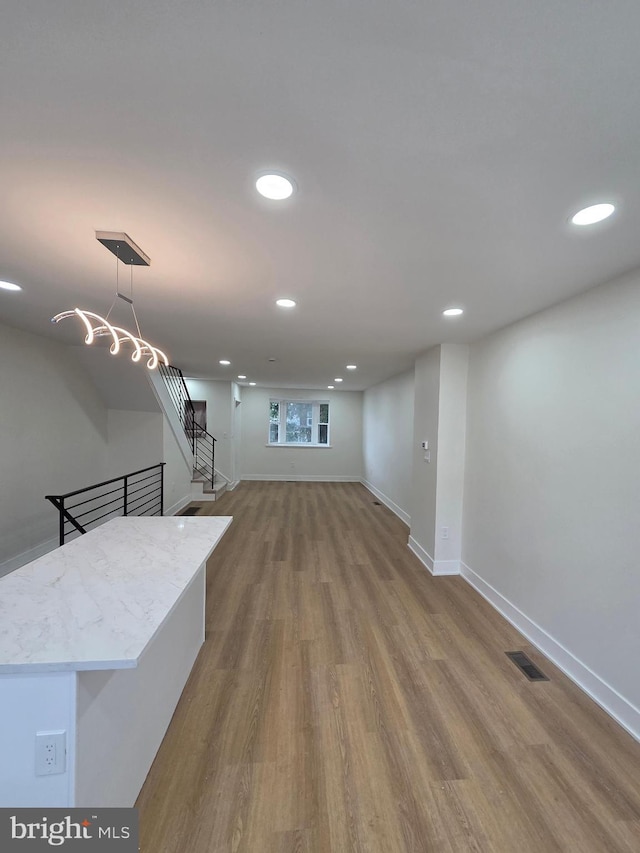 1473 Stevens St, Philadelphia, PA 19149 - unfurnished living room with wood finished floors and recessed lighting