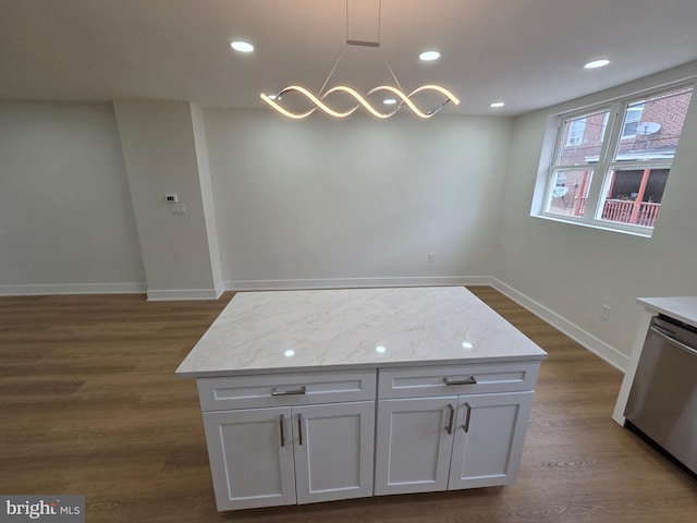 1473 Stevens St, Philadelphia, PA 19149 - unfurnished dining area with dark wood finished floors and recessed lighting
