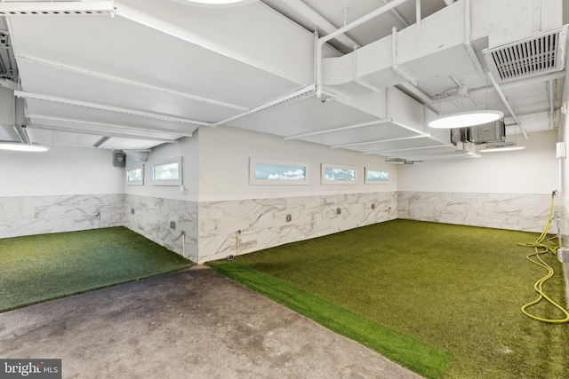 1211 Van St SE Unit 913, Washington, DC 20003 - below grade area with a wainscoted wall