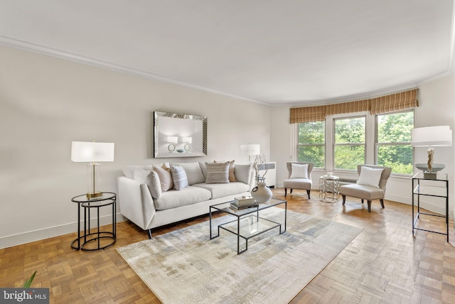 2500 Q St NW Unit 545, Washington, DC 20007 - living area with crown molding