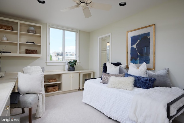 2801 Connecticut Ave NW Unit 32, Washington, DC 20008 - bedroom featuring light carpet and ceiling fan