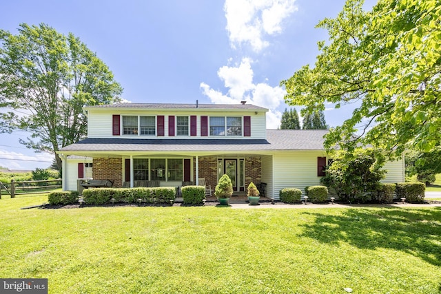 4 Concord Way, Chadds Ford, PA 19317 - traditional home featuring a porch and brick siding