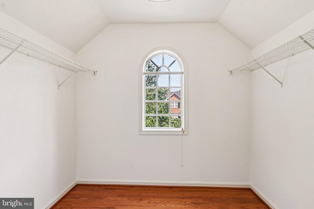 5570 La Vista Dr, Alexandria, VA 22310 - spacious closet with wood finished floors and lofted ceiling