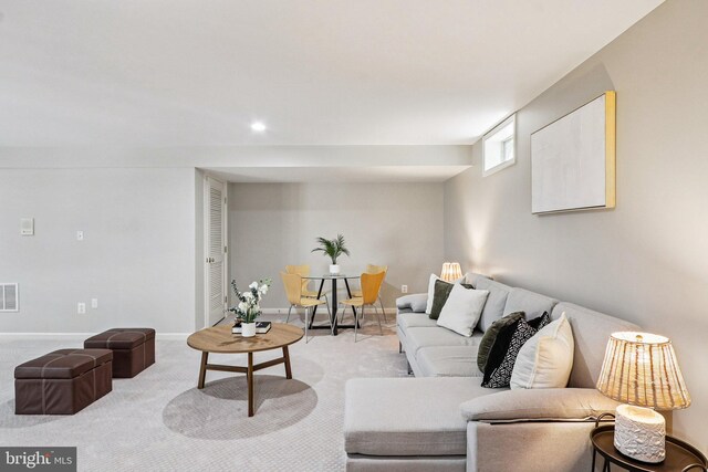 5570 La Vista Dr, Alexandria, VA 22310 - living room with light colored carpet and recessed lighting