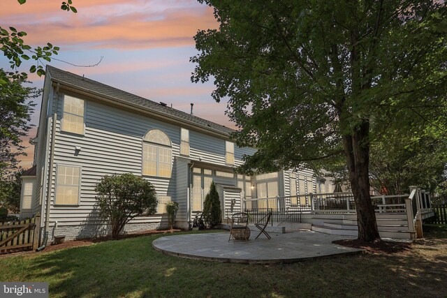 5570 La Vista Dr, Alexandria, VA 22310 - back of house with a patio and a deck
