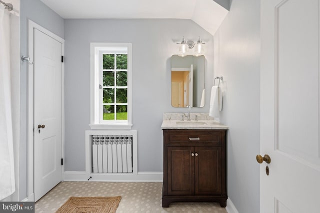 7819 Overbrook, Ruxton, MD 21204 - bathroom with radiator heating unit and vanity