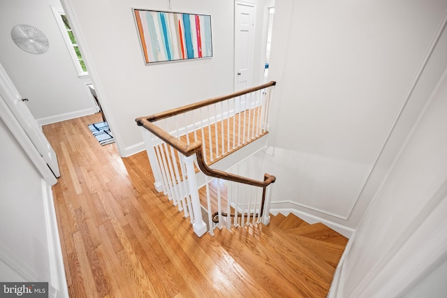 7819 Overbrook, Ruxton, MD 21204 - staircase with wood finished floors and baseboards