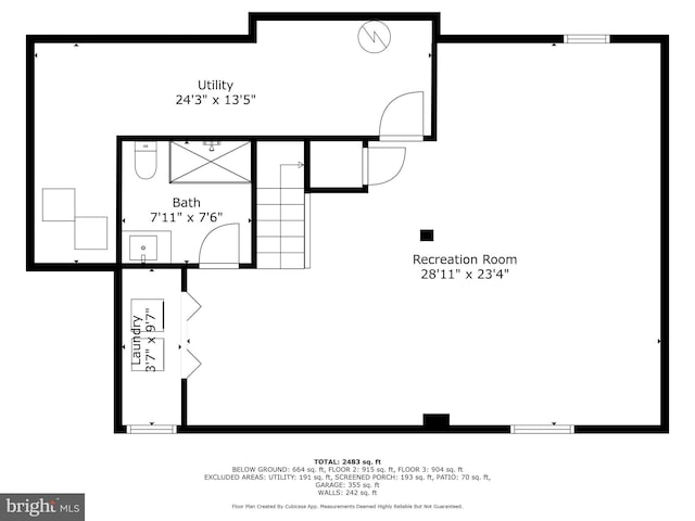7819 Overbrook, Ruxton, MD 21204 - view of room layout