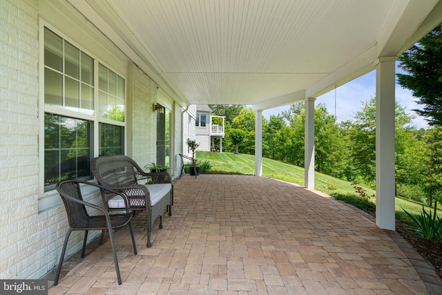 3709 Apple Cider Ct, Dumfries, VA 22025 - view of patio / terrace featuring view of scattered trees