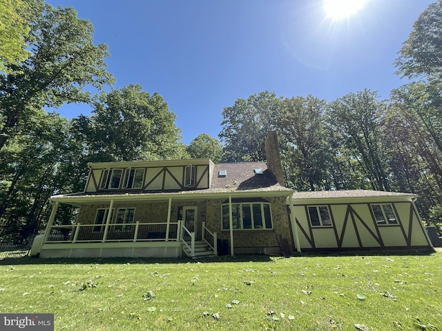 12803 Molly Berry Rd, Upper Marlboro, MD 20772 - view of front facade with a front yard and covered porch