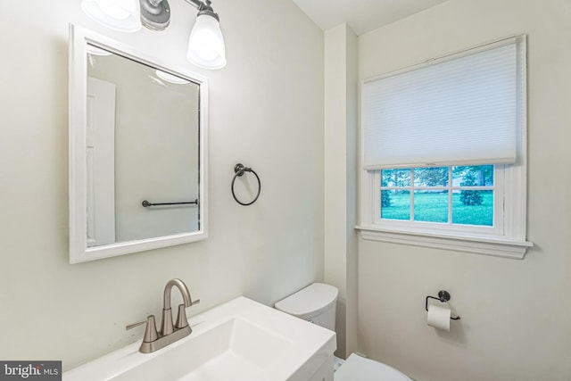 69 Hickory Ln, Chalfont, PA 18914 - half bathroom featuring toilet and vanity