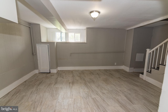 1304 N Linwood Ave, Baltimore, MD 21213 - basement with stairs and baseboards