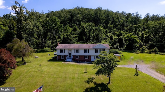 4179 Fiery Run Rd, Linden, VA 22642 - aerial view of property and surrounding area featuring a heavily wooded area