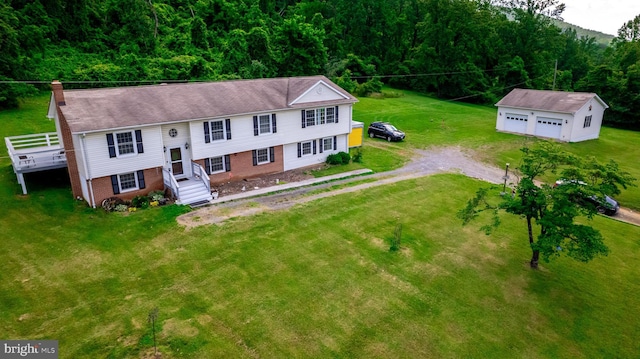 4179 Fiery Run Rd, Linden, VA 22642 - aerial view of property and surrounding area with a heavily wooded area