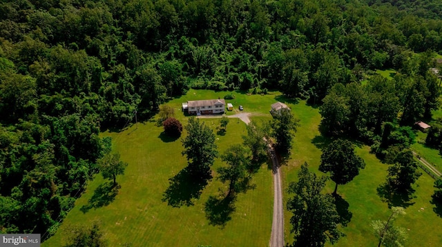 4179 Fiery Run Rd, Linden, VA 22642 - view from above of property with a forest