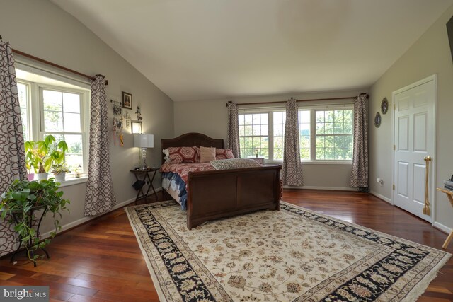 4179 Fiery Run Rd, Linden, VA 22642 - bedroom featuring vaulted ceiling and wood finished floors