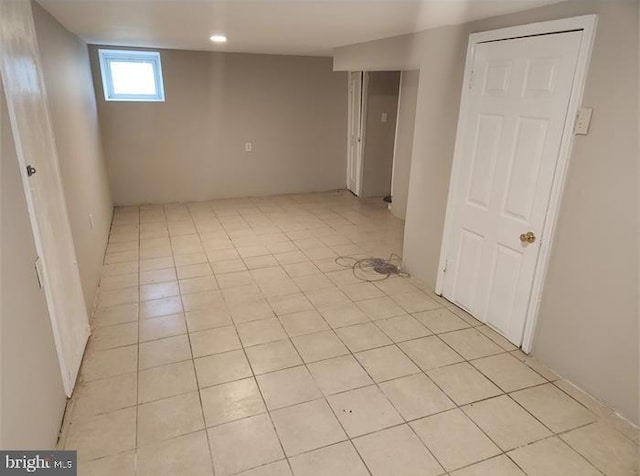 3322 Elmora Ave, Baltimore, MD 21213 - below grade area with light tile patterned floors
