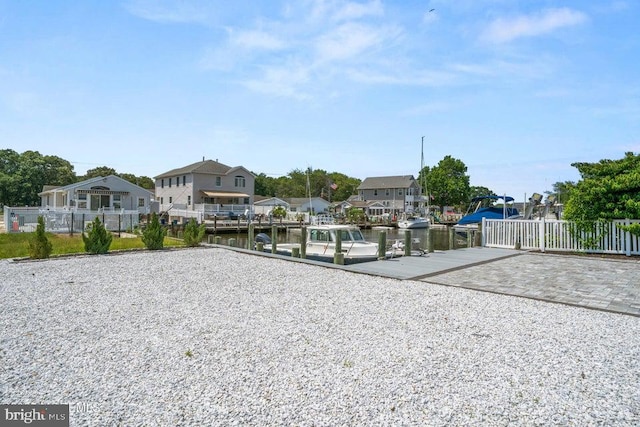 1 Capstan Rd, Waretown, NJ 08758 - view of property's community with a dock, a residential view, and a water view