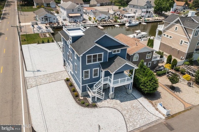 1 Capstan Rd, Waretown, NJ 08758 - aerial perspective of suburban area with a large body of water