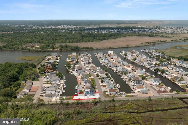 1 Capstan Rd, Waretown, NJ 08758 - aerial view of property and surrounding area with a large body of water and nearby suburban area
