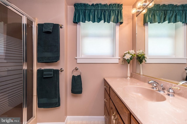 2462 Route Unit 412, Hellertown, PA 18055 - bathroom with vanity and a shower stall