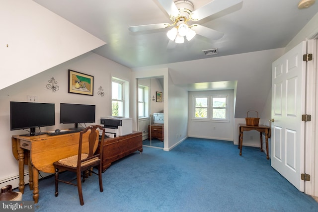 2462 Route Unit 412, Hellertown, PA 18055 - carpeted office featuring ceiling fan and baseboards