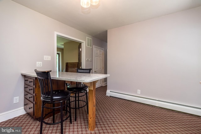 2462 Route Unit 412, Hellertown, PA 18055 - bar area with carpet flooring and baseboard heating