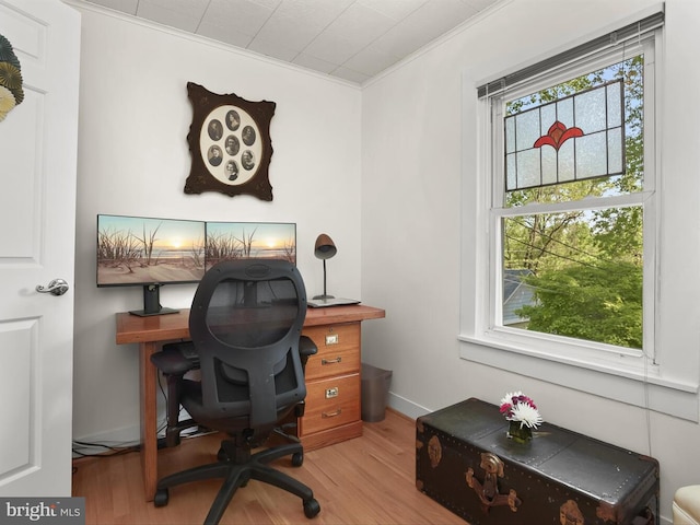 13310 Mockingbird Ln, Bowie, MD 20720 - office with wood finished floors and ornamental molding