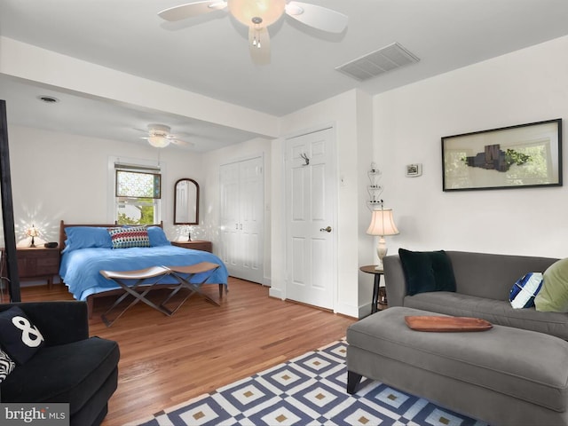 13310 Mockingbird Ln, Bowie, MD 20720 - bedroom featuring wood finished floors and a ceiling fan