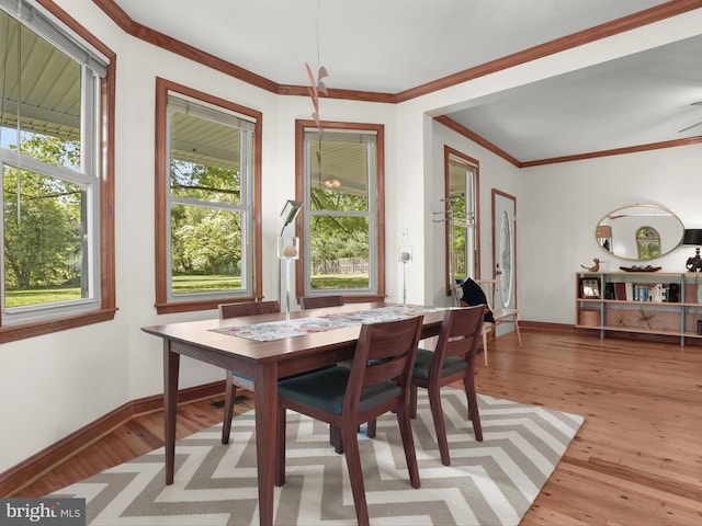 13310 Mockingbird Ln, Bowie, MD 20720 - dining area with light wood-type flooring and ornamental molding