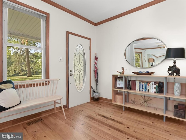 13310 Mockingbird Ln, Bowie, MD 20720 - entrance foyer featuring ornamental molding and wood finished floors
