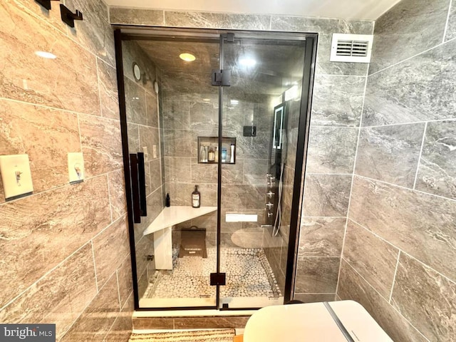 20822 Valley Forge Cir Unit 822, King Of Prussia, PA 19406 - bathroom with a stall shower and toilet