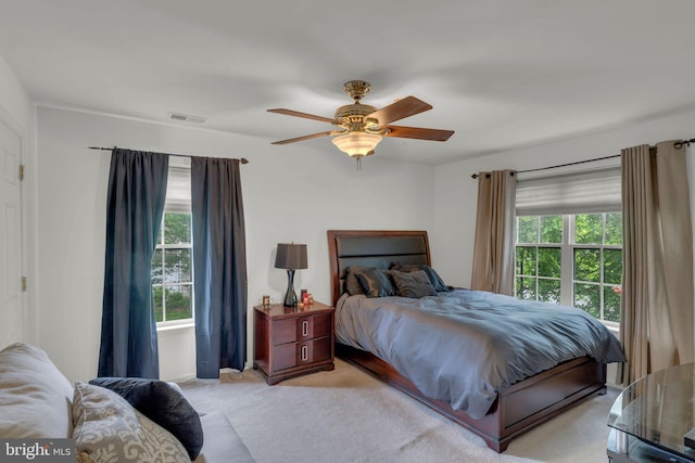 621 Mowat Unit 621, Hamilton, NJ 08690 - bedroom with light carpet and ceiling fan