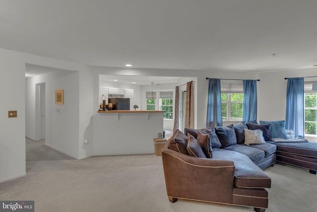 621 Mowat Unit 621, Hamilton, NJ 08690 - living room with light colored carpet and recessed lighting