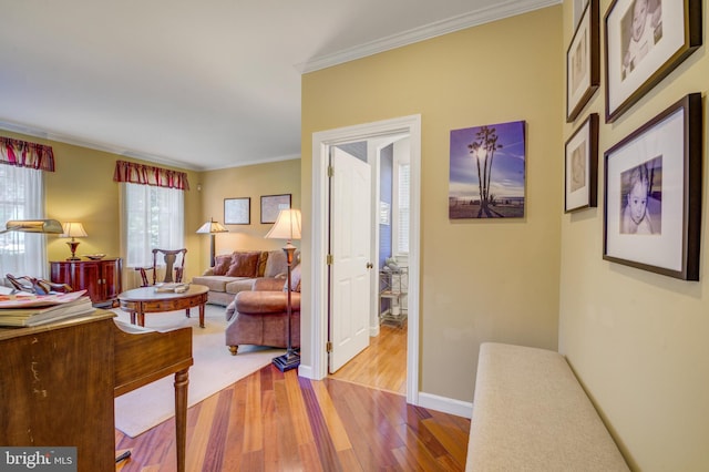 18 Knottingham Dr, Voorhees, NJ 08043 - living area with crown molding and wood finished floors