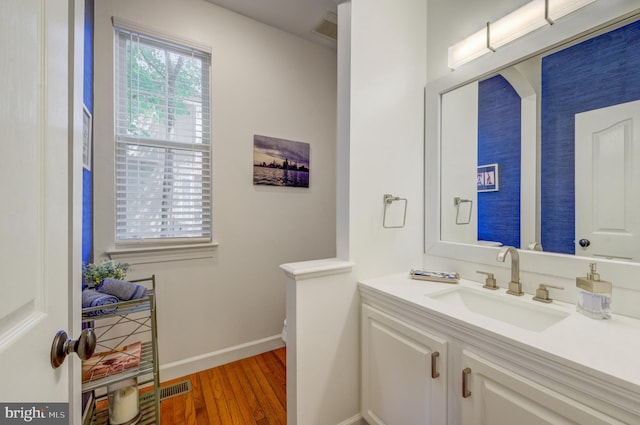18 Knottingham Dr, Voorhees, NJ 08043 - bathroom with vanity and wood finished floors