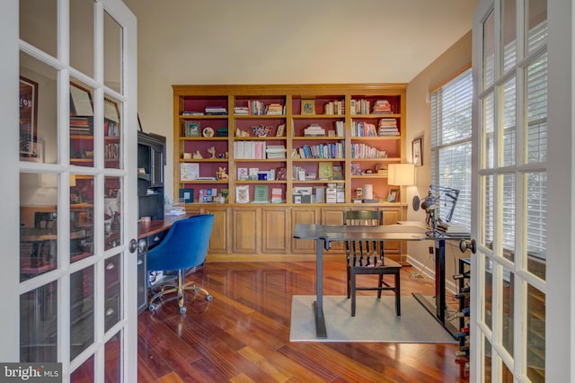 18 Knottingham Dr, Voorhees, NJ 08043 - office featuring french doors and wood finished floors