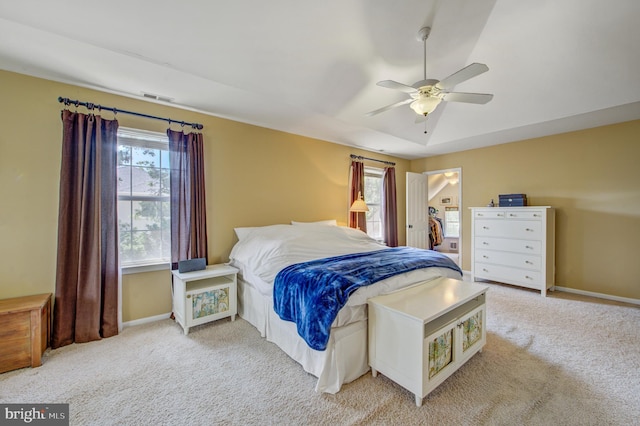 18 Knottingham Dr, Voorhees, NJ 08043 - bedroom featuring light colored carpet, multiple windows, and ceiling fan
