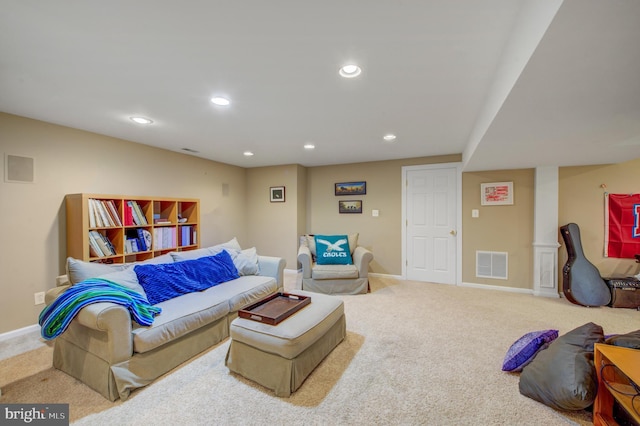 18 Knottingham Dr, Voorhees, NJ 08043 - living room featuring recessed lighting and carpet