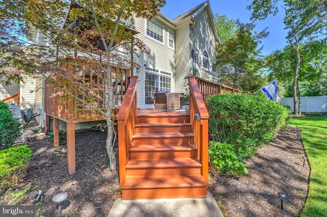 18 Knottingham Dr, Voorhees, NJ 08043 - view of front of house with a wooden deck