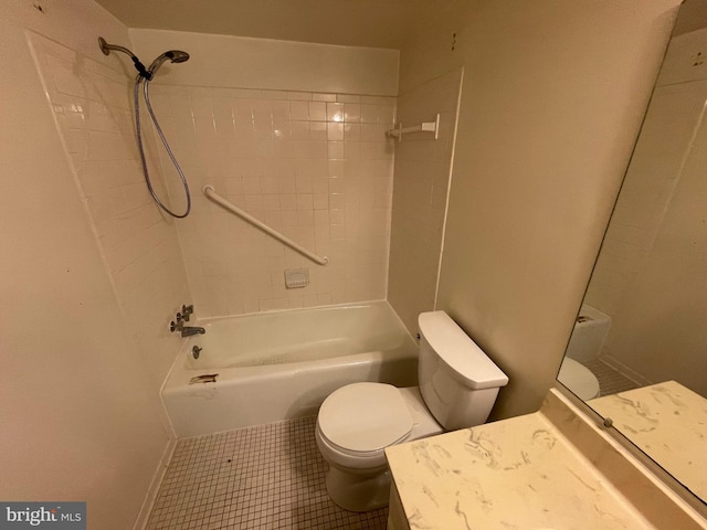 7630 Provincial Dr Unit 307, Mclean, VA 22102 - bathroom with vanity, shower / tub combination, and tile patterned flooring