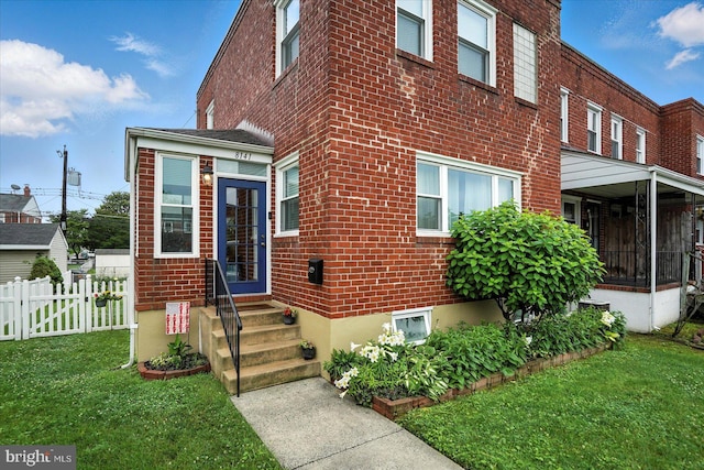 8141 Gray Haven Rd, Baltimore, MD 21222 - view of front of property with brick siding and entry steps