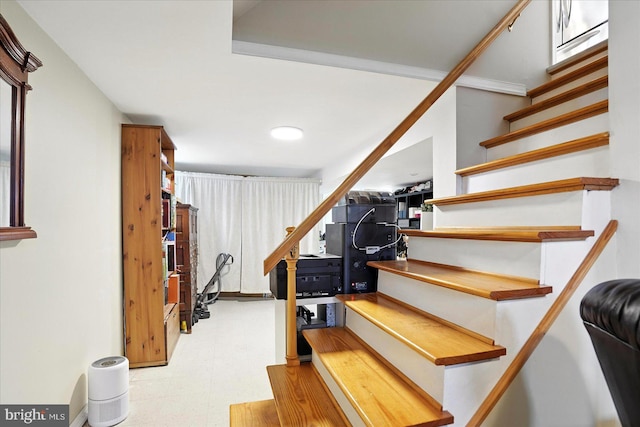 8141 Gray Haven Rd, Baltimore, MD 21222 - stairs with tile patterned floors