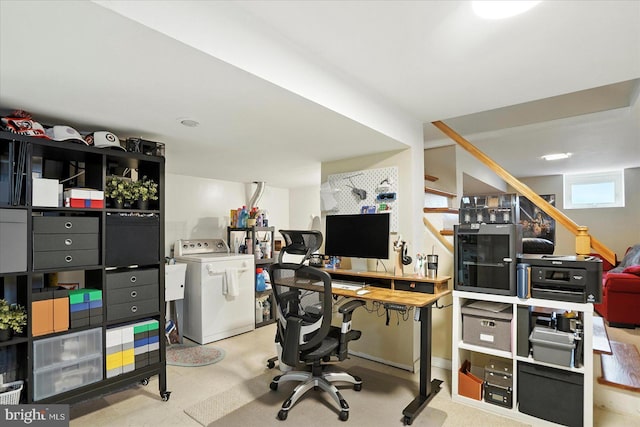 8141 Gray Haven Rd, Baltimore, MD 21222 - home office featuring washer / dryer