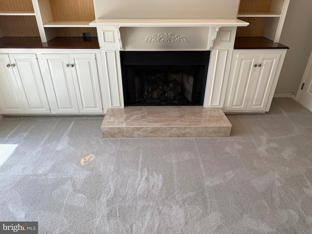 127 Winding Hill Dr, Lancaster, PA 17601 - detailed view of carpet flooring and a tile fireplace