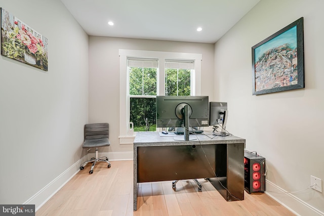9908 Blake Ln, Oakton, VA 22124 - office space featuring wood finished floors and recessed lighting