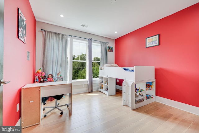 9908 Blake Ln, Oakton, VA 22124 - bedroom with wood finished floors, recessed lighting, and an office area