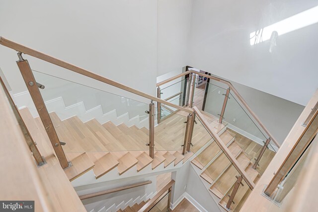 9908 Blake Ln, Oakton, VA 22124 - staircase featuring baseboards