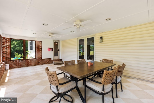 1395 Buckhorn Rd, Sykesville, MD 21784 - view of patio / terrace featuring a ceiling fan and outdoor dining space